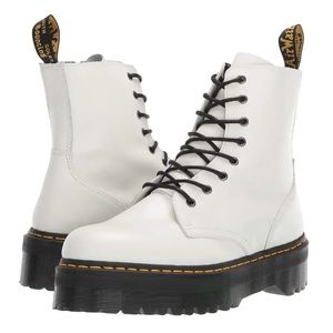 White platform doc martens